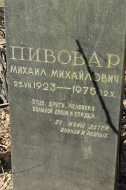 Пивовар Михаил Михайлович, Москва, Востряковское кладбище